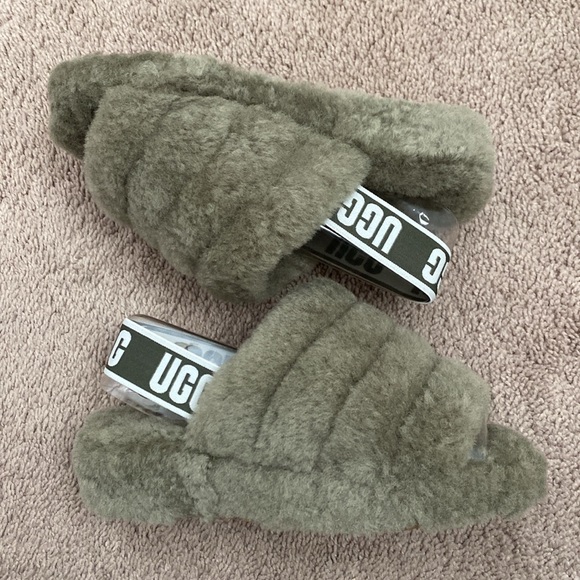 UGG Fluff Yeah Slide In Burnt Olive Size 5 - Picture 6 of 12